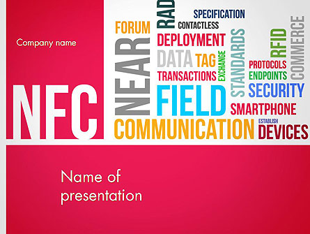 NFC Word Cloud Presentation Template, Master Slide