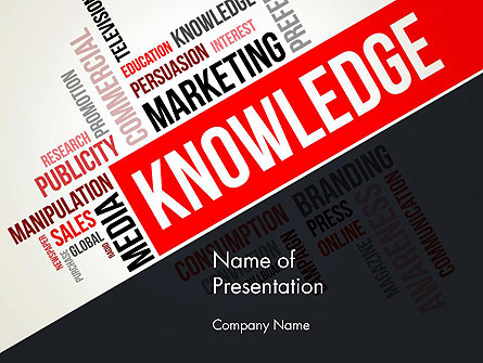 Knowledge Word Cloud Presentation Template, Master Slide