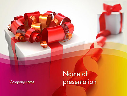 Gift Boxes with Red Bows Presentation Template, Master Slide