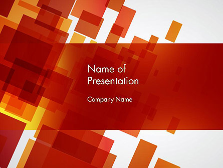 Red Overlapping Squares Presentation Template, Master Slide