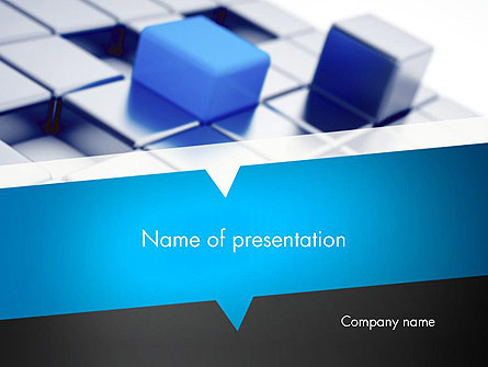 Abstract Blue Cubes Presentation Template, Master Slide