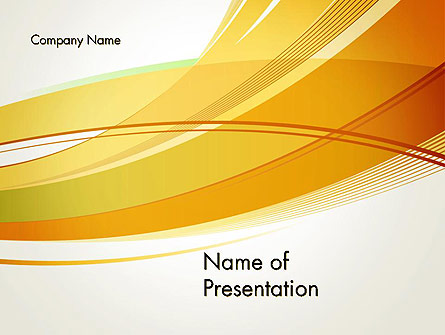 Overlapping Yellow Waves Presentation Template, Master Slide