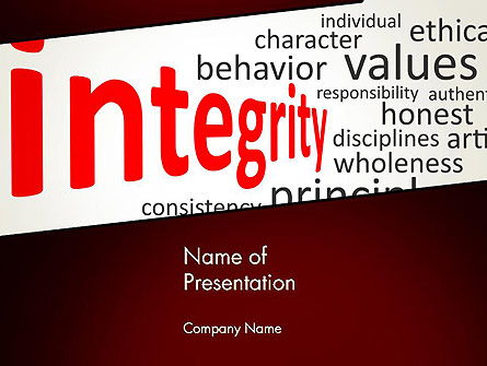 Integrity Word Cloud Presentation Template, Master Slide
