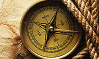Compass Rope and Glasses on Old Paper Presentation Template