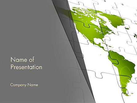 North and South America Map Presentation Template, Master Slide