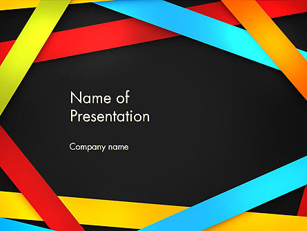 Colored Ribbons Presentation Template, Master Slide