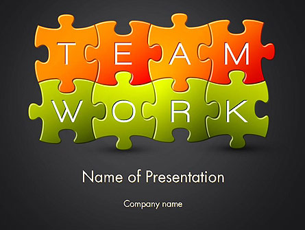 Teamwork Puzzle Presentation Template, Master Slide