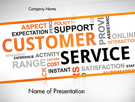 Customer Service Word Cloud Presentation Template, Master Slide
