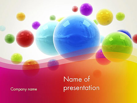 Colorful Flying Spheres Presentation Template, Master Slide