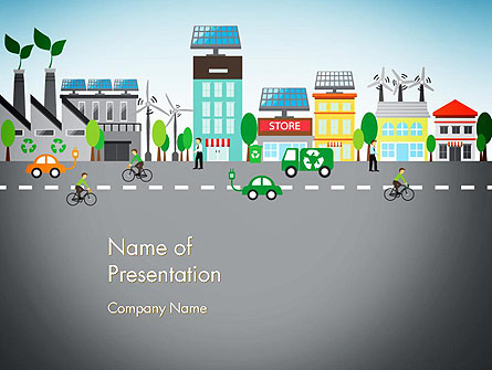 Nature Friendly Eco City Presentation Template, Master Slide
