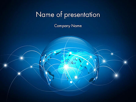 Abstract World Map Presentation Template, Master Slide