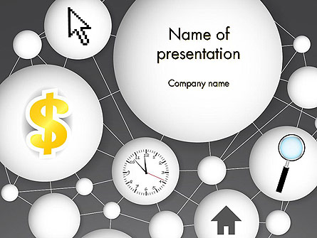 Bubble Network Abstract Presentation Template, Master Slide