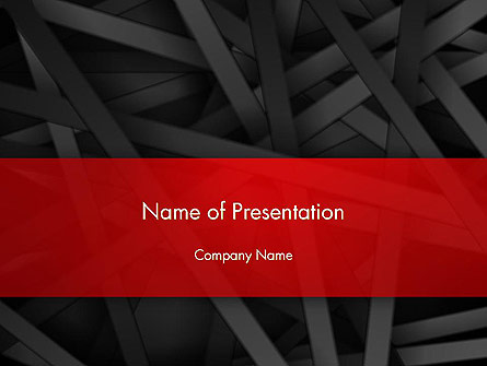 Abstract Black Overlapping Stripes Presentation Template, Master Slide