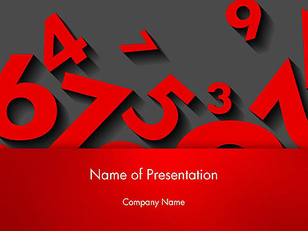 Red Numbers Presentation Template, Master Slide