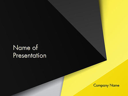 Yellow and Black Shapes Presentation Template, Master Slide