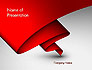 Fluttering Red Banner Abstract slide 1