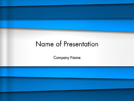 Asymmetric Blue Stripes Abstract Presentation Template, Master Slide