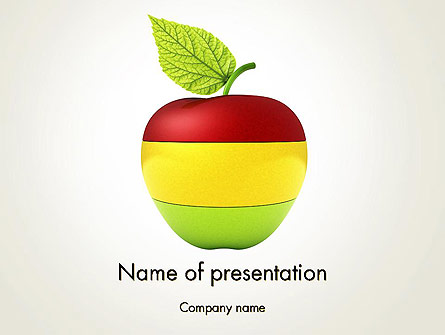 Multi Colored Apple Presentation Template, Master Slide