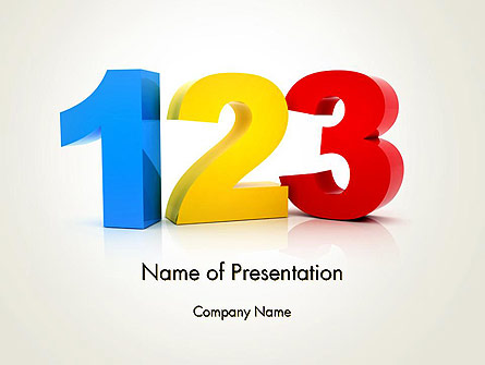 Numbers 123 Presentation Template, Master Slide