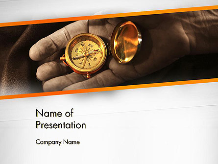 Orienteering Compass Presentation Template, Master Slide