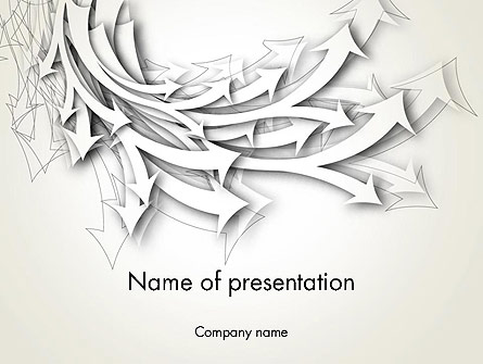 Abstract Swarm of Paper Arrows Presentation Template, Master Slide