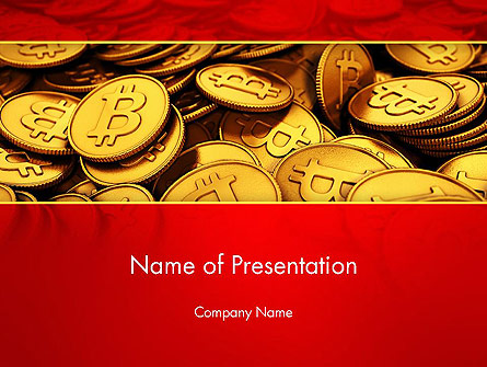 Scattered Bitcoins Presentation Template, Master Slide