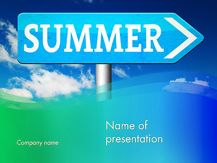 Summer Sign Presentation Template, Master Slide