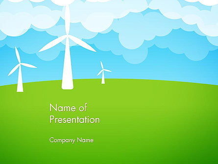 Wind Farm Illustrative Presentation Template, Master Slide