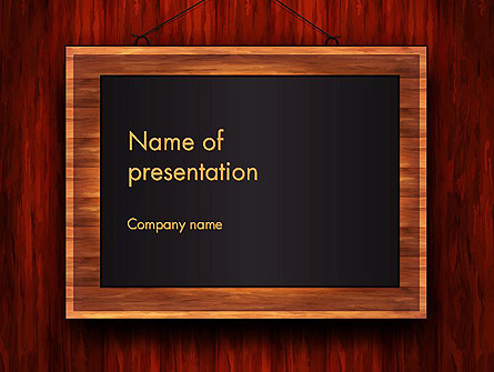 Blackboard Wooden Menu Presentation Template, Master Slide