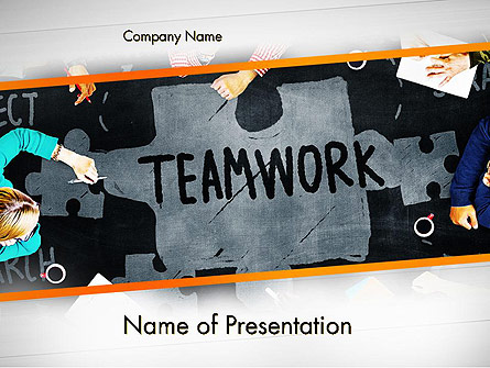 Working Together Business People Presentation Template, Master Slide