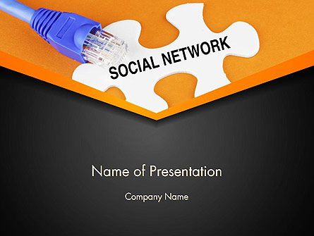 Social Network Puzzle Piece Presentation Template, Master Slide
