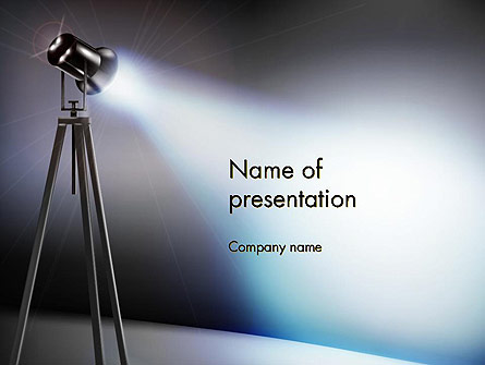 Spot Lighting On The Stage Presentation Template, Master Slide