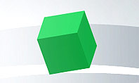 Floating Green Cubes Presentation Template