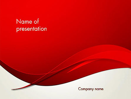 Red Flame Wave Abstract Presentation Template, Master Slide