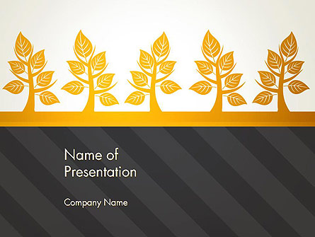 Yellow Trees Illustration Presentation Template, Master Slide
