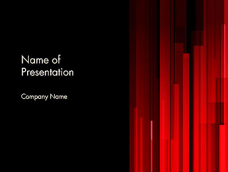 Abstract Vertical Red Strings Presentation Template, Master Slide