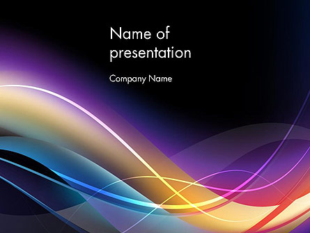 Glow and Lines Presentation Template, Master Slide
