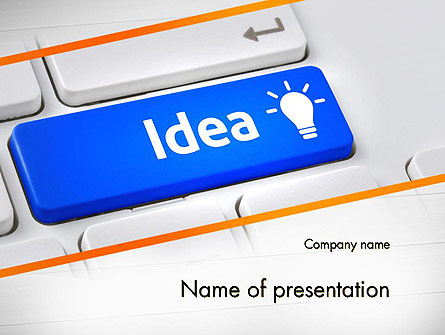 Idea Button On Keyboard Presentation Template, Master Slide