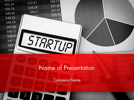 Startup Calculator Presentation Template, Master Slide