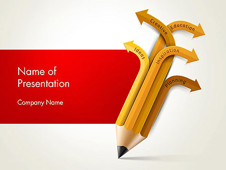 Education Pencil Presentation Template, Master Slide