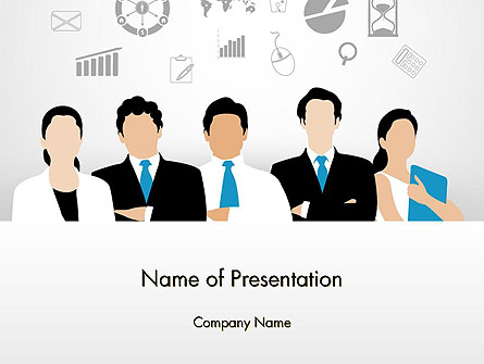 Business Team Showing Unity Presentation Template, Master Slide