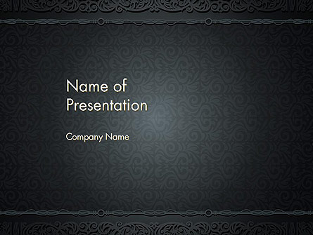Dark Background with Ornament PowerPoint Templat Presentation Template, Master Slide