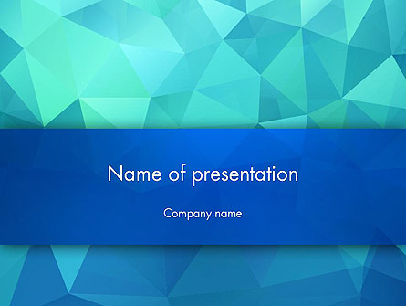 Abstract Azure Polygons Presentation Template, Master Slide