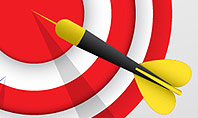 Red Bullseye Target Presentation Template