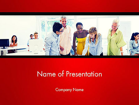 People Working on Project Presentation Template, Master Slide