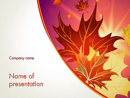 Autumn Leaves and Glow Presentation Template, Master Slide