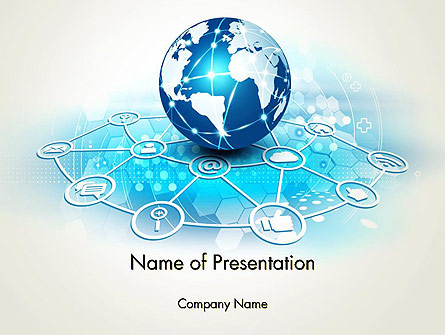 Globe and Communication Presentation Template, Master Slide