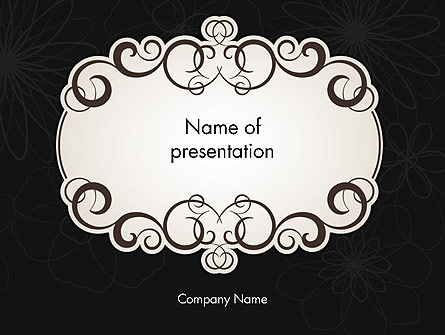 Black and White Quinceanera Frame Presentation Template, Master Slide