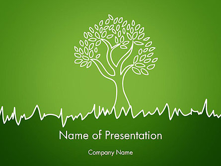 Green Tree and Grass Illustration Presentation Template, Master Slide