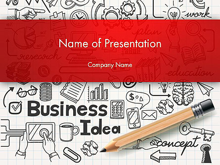 Business Doodles Presentation Template, Master Slide